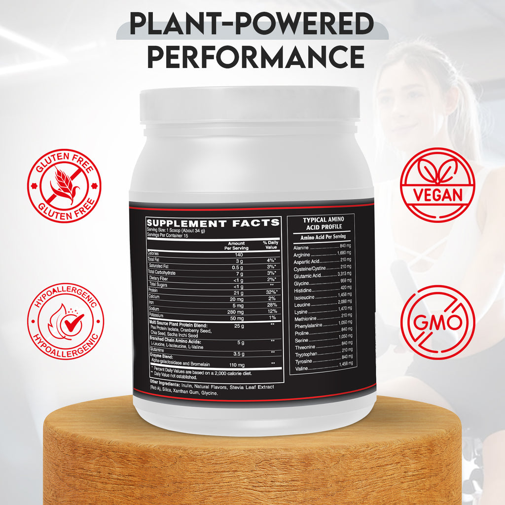 Plant Protein Powder (Vanilla) -Clean, Complete, Plant-Powered Fuel for Your Best Self